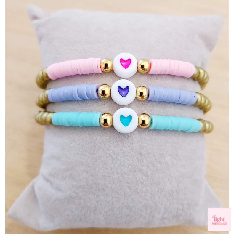 Armb�nd. Lilla/Guld