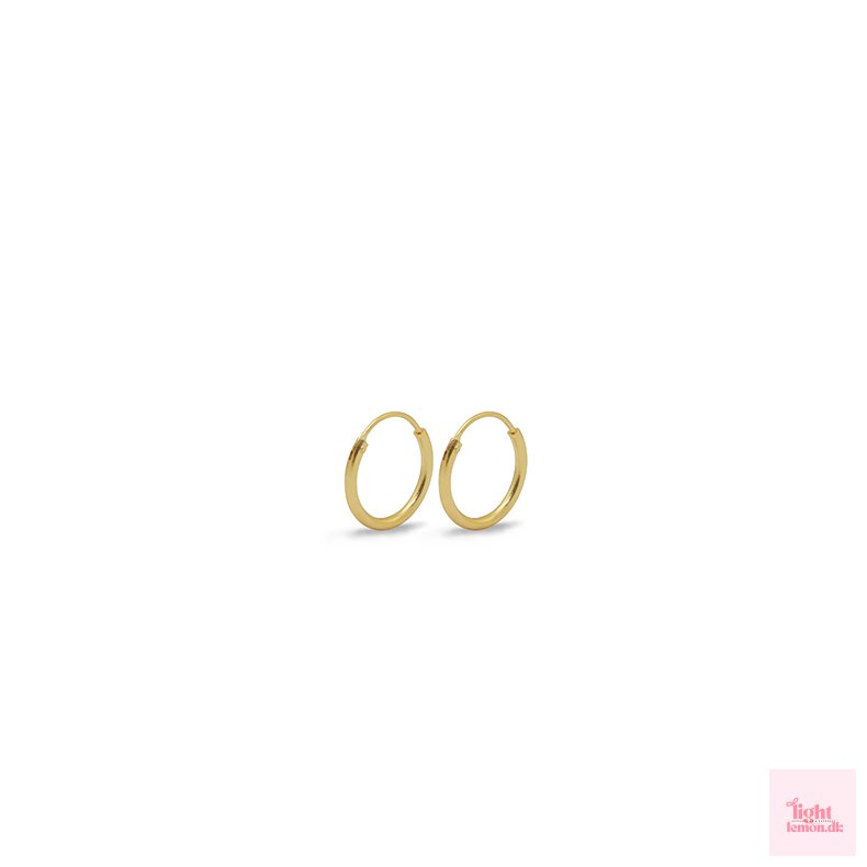 Hoops. 15 mm.24K guld bel�gning