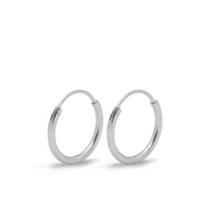 Hoops. 15 mm. Med s�lv bel�gning