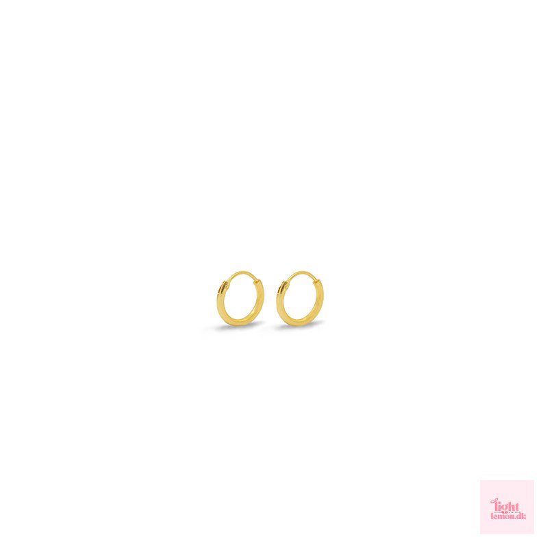Hoops. 12mm. 24K guld bel�gning