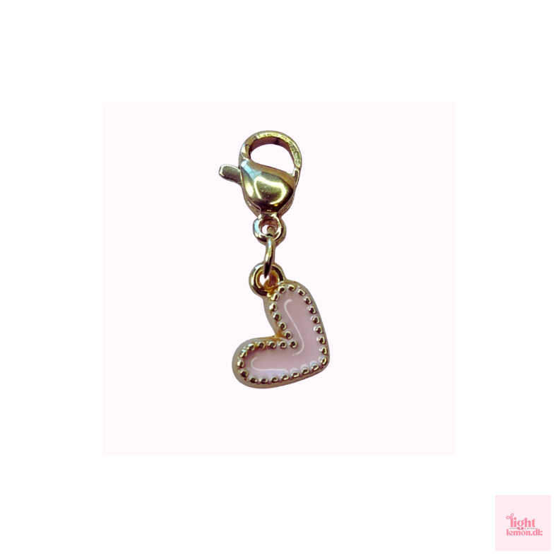 Charm pink hjerte