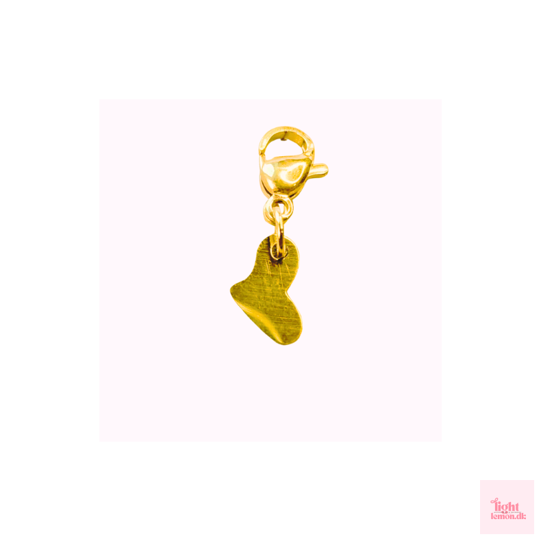 Charm guld hjerte