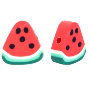 Fimo perler. Vandmelon