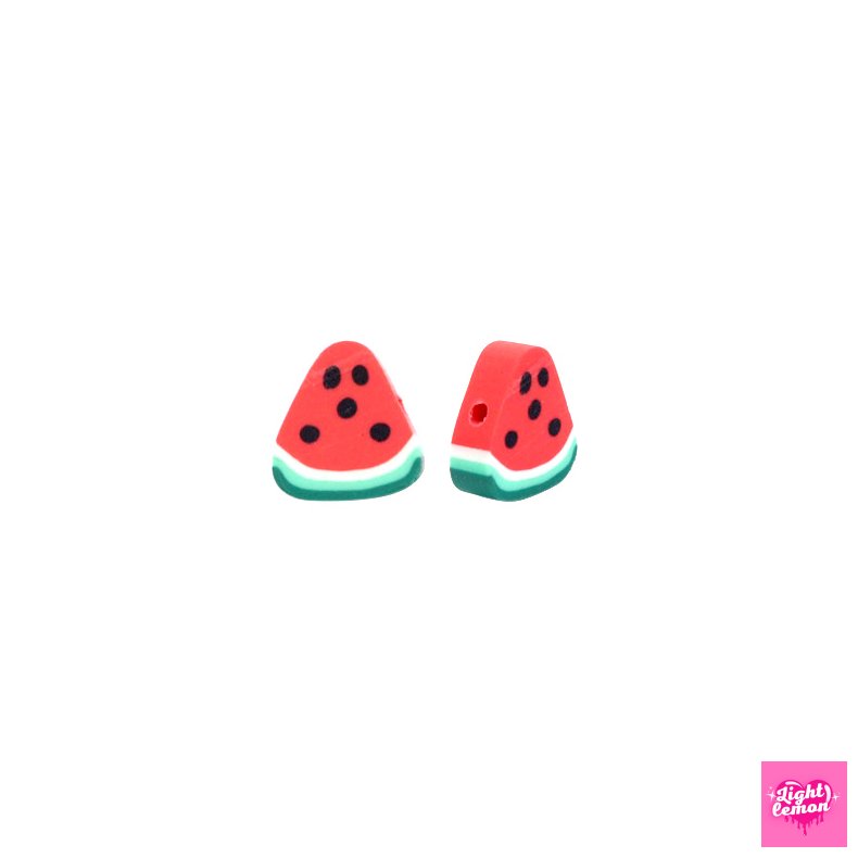 Fimo perler. Vandmelon