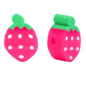 Fimo perler. Jordb�r