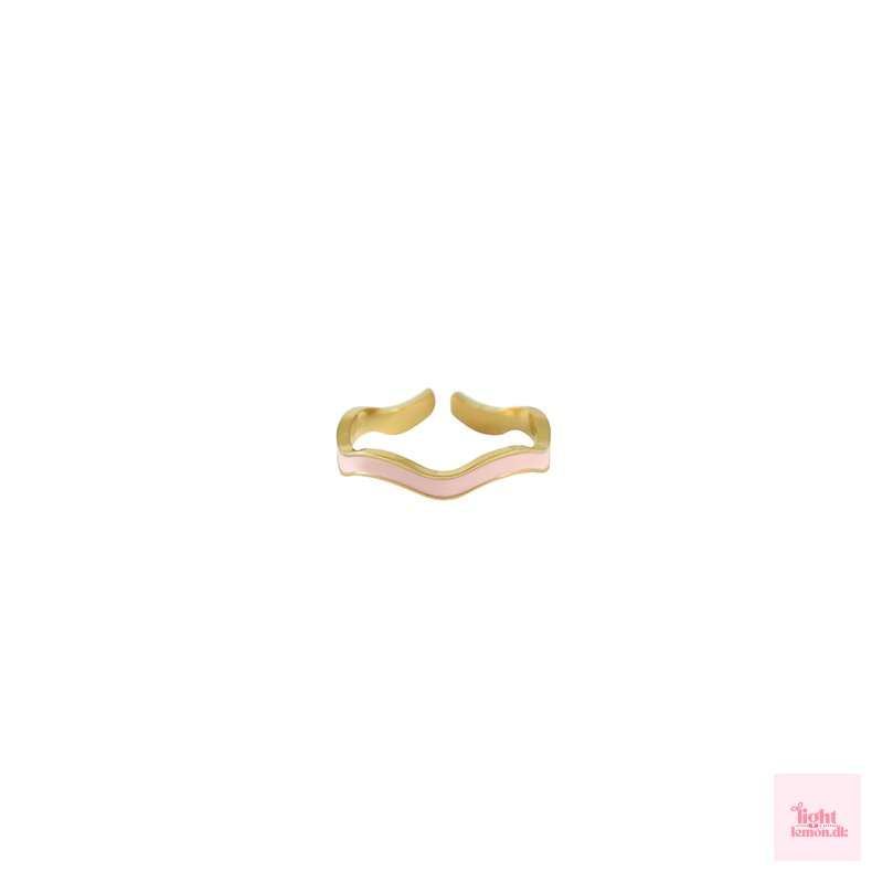 Rustfrit st�l ring. Light Pink