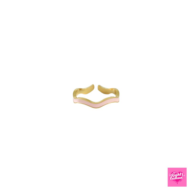 Rustfrit stl ring. Light Pink
