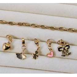 Charm pink hjerte