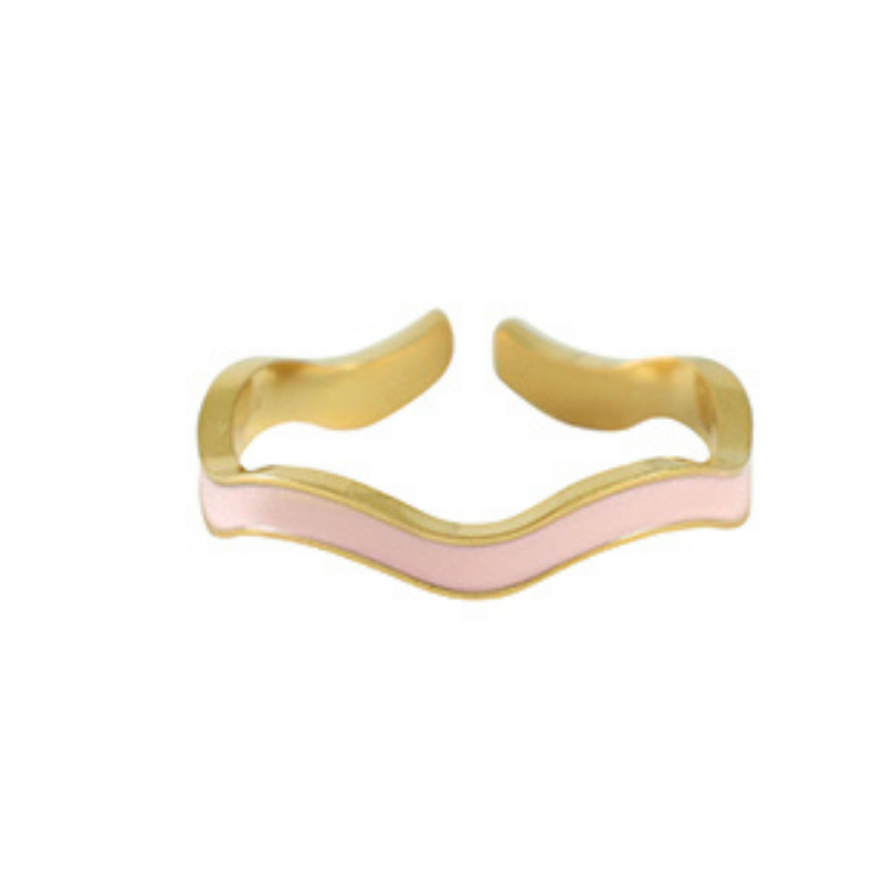 Rustfrit st�l ring. Light Pink