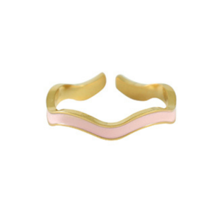 Rustfrit st�l ring. Light Pink