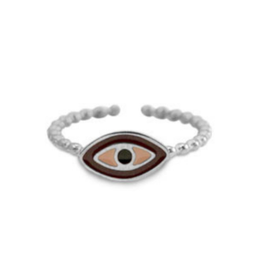 Evil eye  Rustfrit st�l ring. 