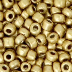 Rocailles perler. Antique Gold Metallic. 3mm