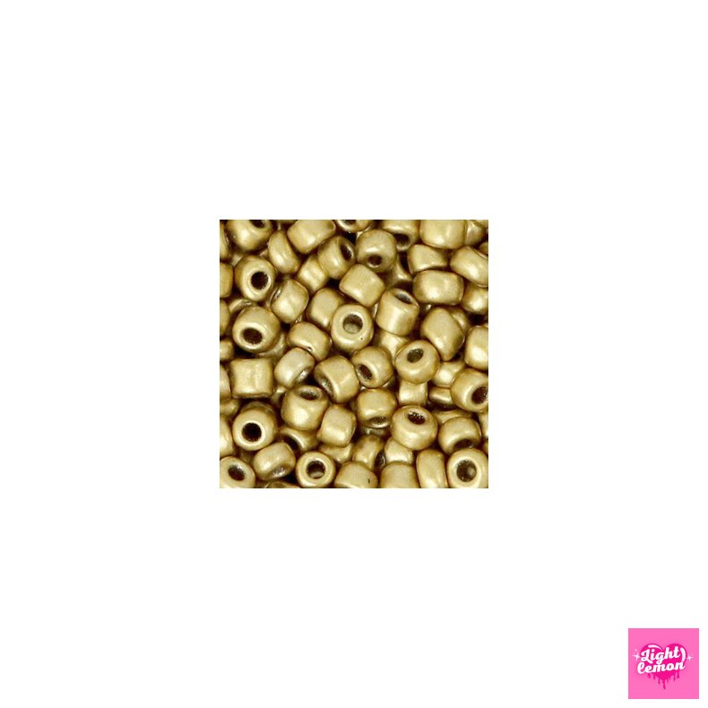 Rocailles perler. Antique Gold Metallic. 3mm