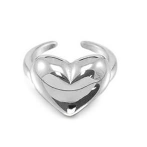Hjerte Rustfrit st�l ring. 