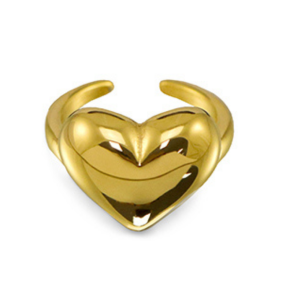 Hjerte Rustfrit st�l ring. 
