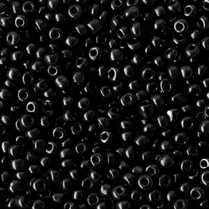 Rocailles perler. Sort. 3mm