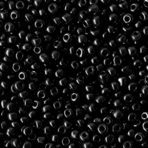 Rocailles perler. Sort. 3mm