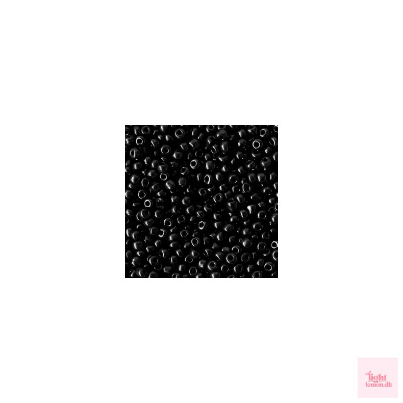 Rocailles perler. Sort. 3mm