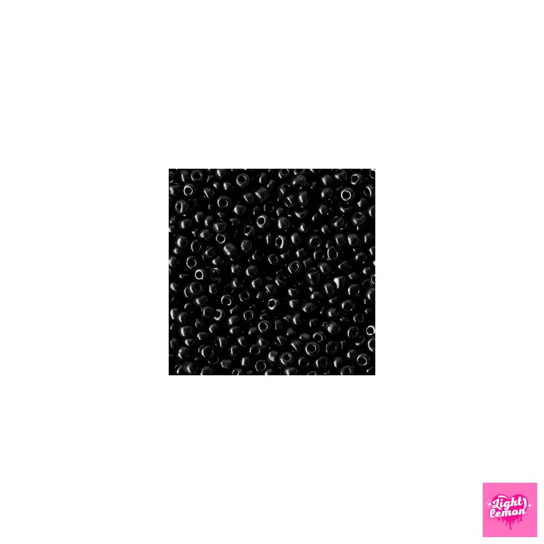 Rocailles perler. Sort. 3mm