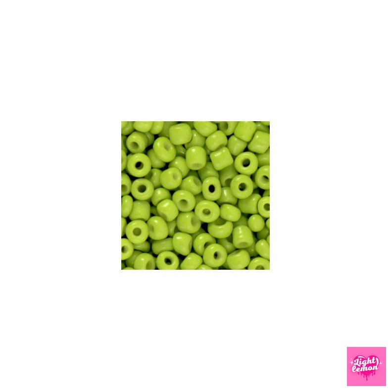 Glas perler. 4mm. Pistachio Green