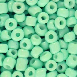 Glas perler. 4mm. Green Ash