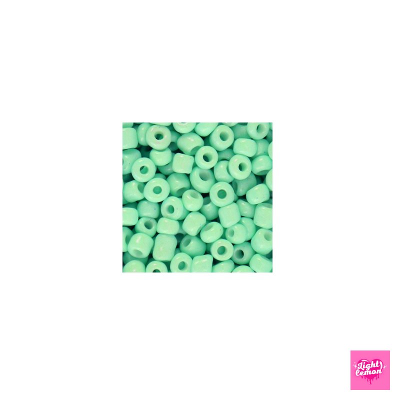 Glas perler. 4mm. Green Ash