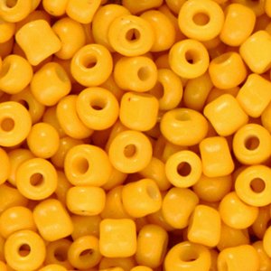 Glas perler. 4mm. Tangerine Yellow