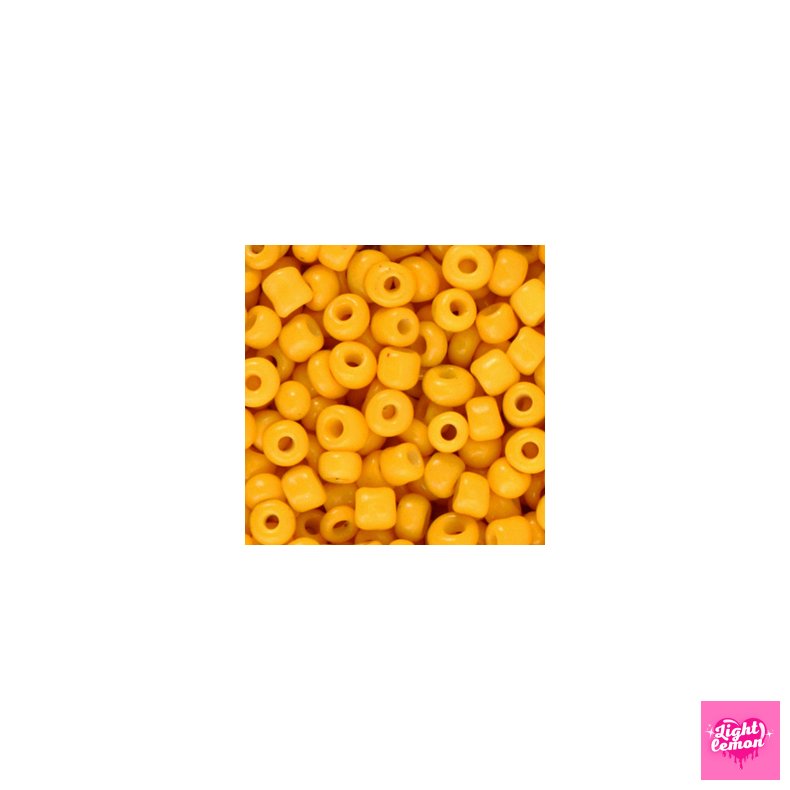 Glas perler. 4mm. Tangerine Yellow