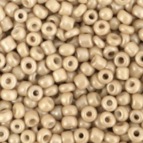 Rocailles perler Champagne Beige. 3mm