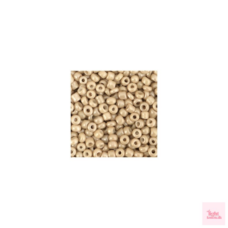 Rocailles perler Champagne Beige. 3mm