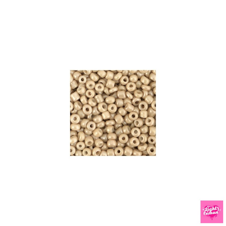 Rocailles perler Champagne Beige. 3mm