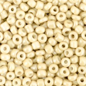 Rocailles perler. Soft creamy yellow. 3mm