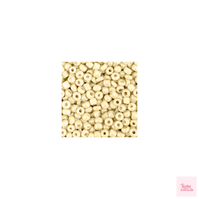 Rocailles perler. Soft creamy yellow. 3mm