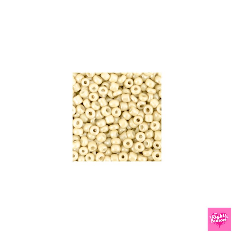 Rocailles perler. Soft creamy yellow. 3mm