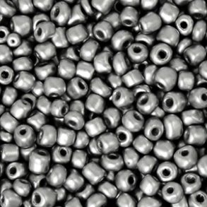 Rocailles perler. Lunar Silver metallic. 3mm