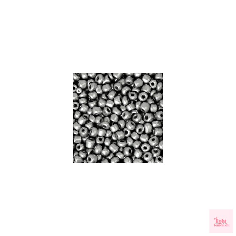 Rocailles perler. Lunar Silver metallic. 3mm