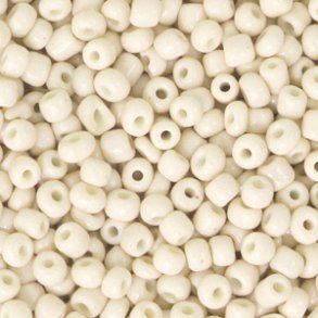 Rocailles perler. Cream White. 3mm