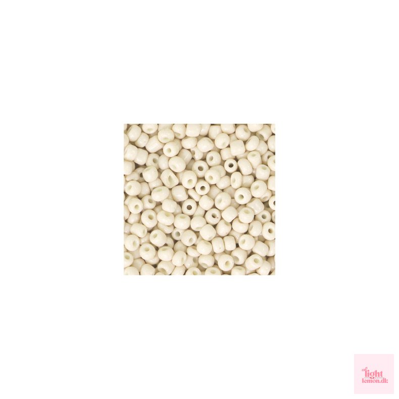 Rocailles perler. Cream White. 3mm