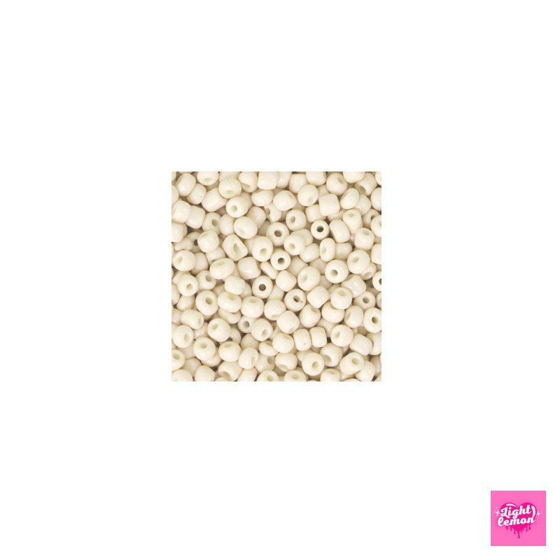 Rocailles perler. Cream White. 3mm