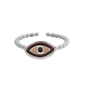 Evil eye  Rustfrit st�l ring. 