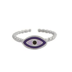 Evil eye  Rustfrit stl ring. 