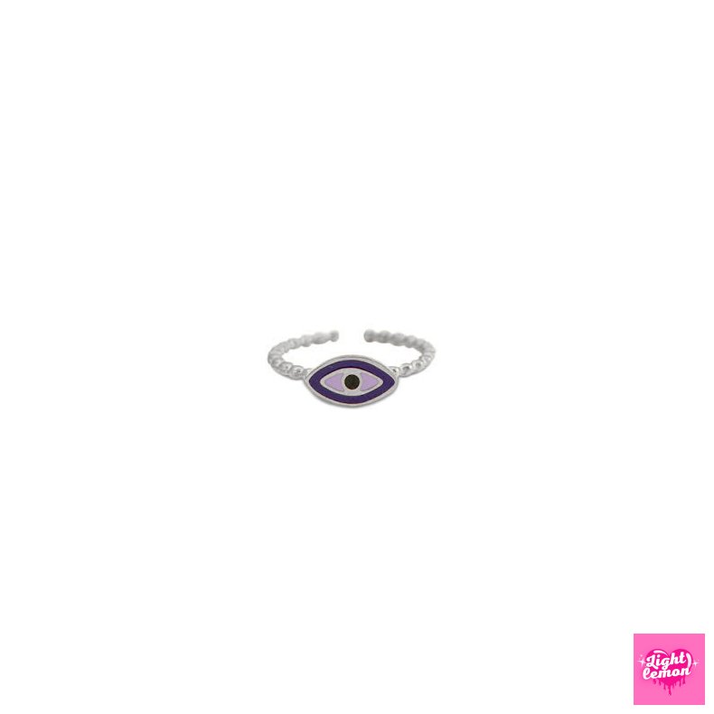 Evil eye  Rustfrit stl ring. 