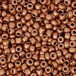 Rocailles perler. Orange Brown. 3mm