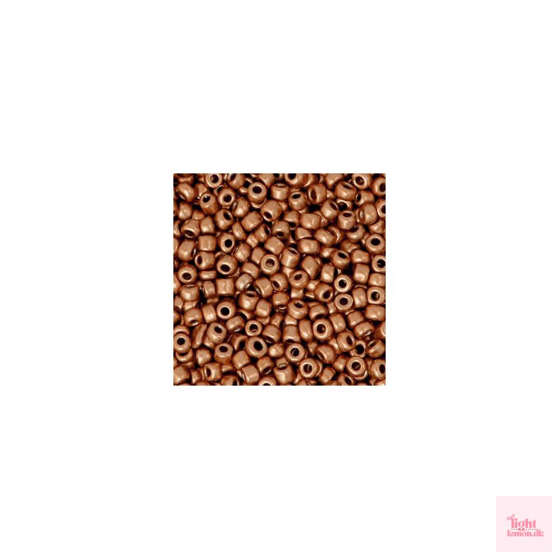 Rocailles perler. Orange Brown. 3mm