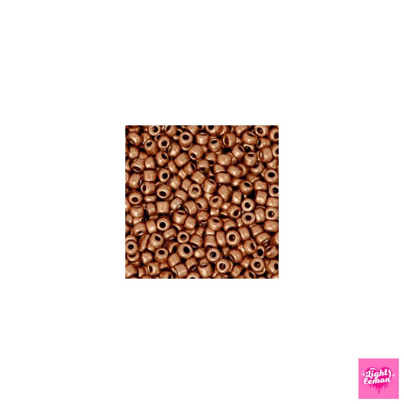 Rocailles perler. Orange Brown. 3mm