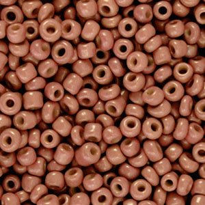 Rocailles perler. Fired brick brown. 3mm