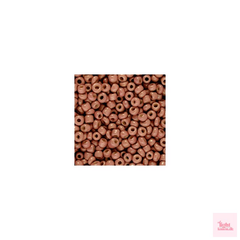 Rocailles perler. Fired brick brown. 3mm