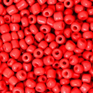 Rocailles perler. Tango Red. 3mm