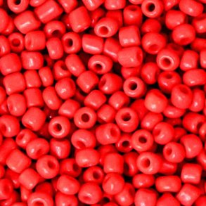 Rocailles perler. Tango Red. 3mm