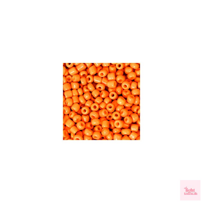 Rocailles perler. Festive orange. 3mm